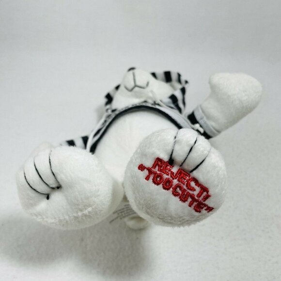 The Rock Alcatraz Hooded Bear Plush 9” Reject Too Cute White Prisoner Novelty - Picture 9 of 10